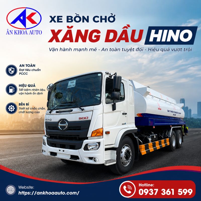 Xe Hino Bồn Xăng Dầu