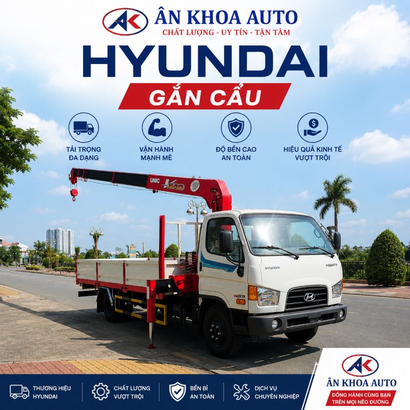 Xe Tải Hyundai Gắn Cẩu