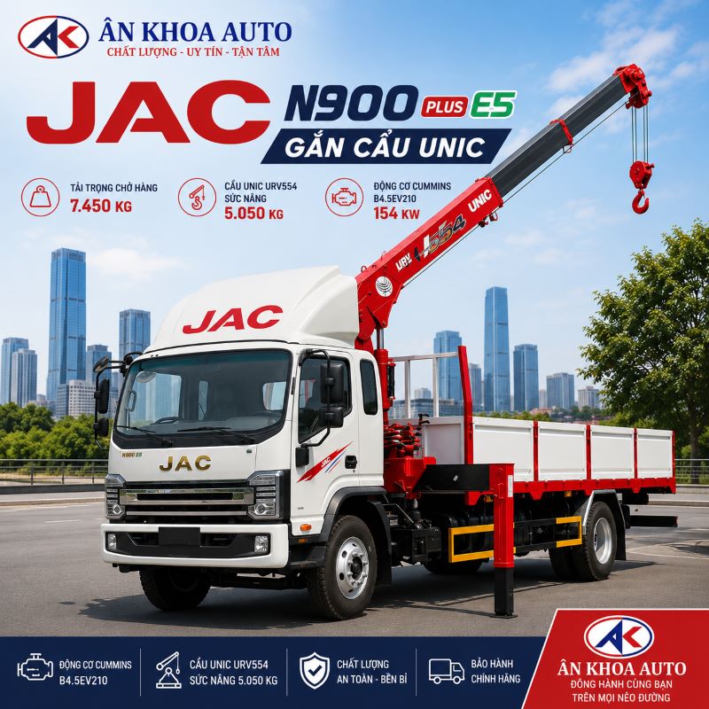 Xe Tải Jac Gắn Cẩu