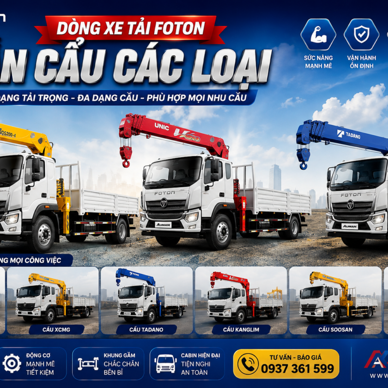 Xe tải Foton Gắn Cẩu