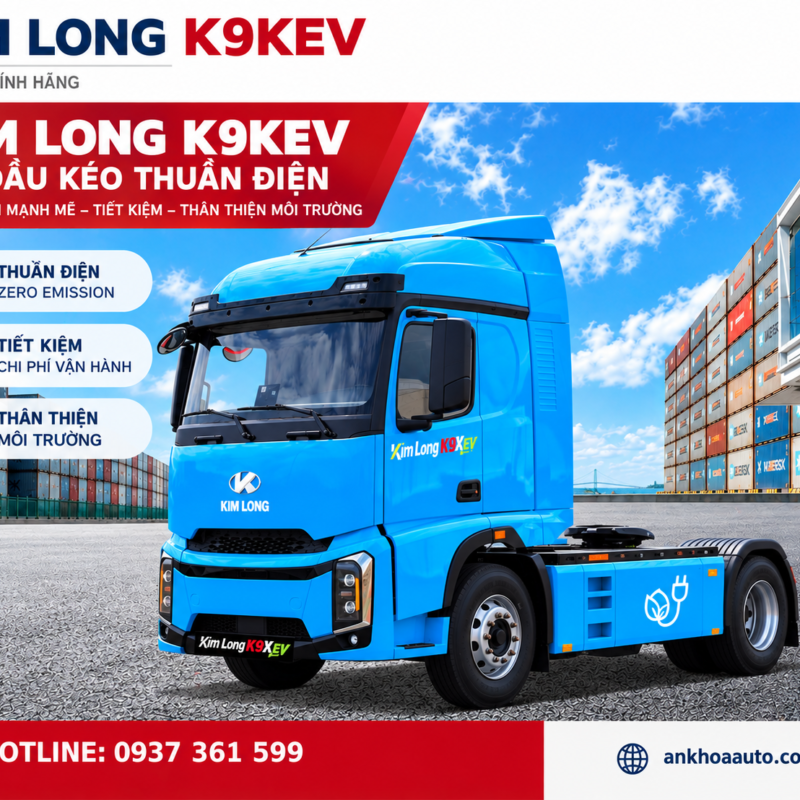 Xe Đầu Kéo Kim Long K9KEV 6x4 Thuần Điện