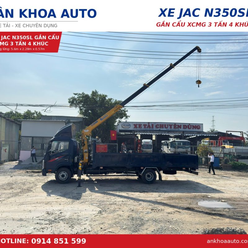 JAC N350SL gắn cẩu XCMG 3 tấn 4 khúc – Giá & thông số