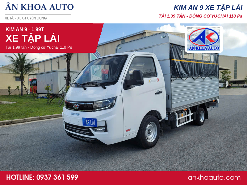 Xe Tập Lái Kim An 9 1,99 Tấn – Thông Số Kỹ Thuật Chuẩn