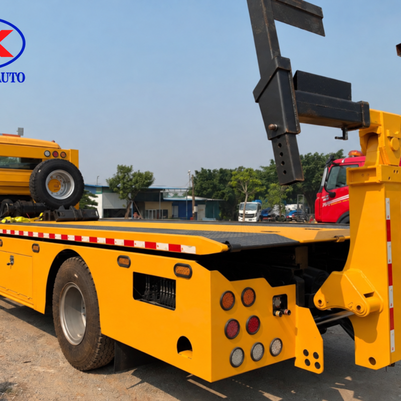 Xe Cứu Hộ HOWO 2 Chân Sàn Trượt Kéo Chở Xe - Ảnh 3
